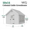 Little Cottage Co. 10x14 Colonial Gable Wood Greenhouse Kit - (10x14 LCG-PNK)