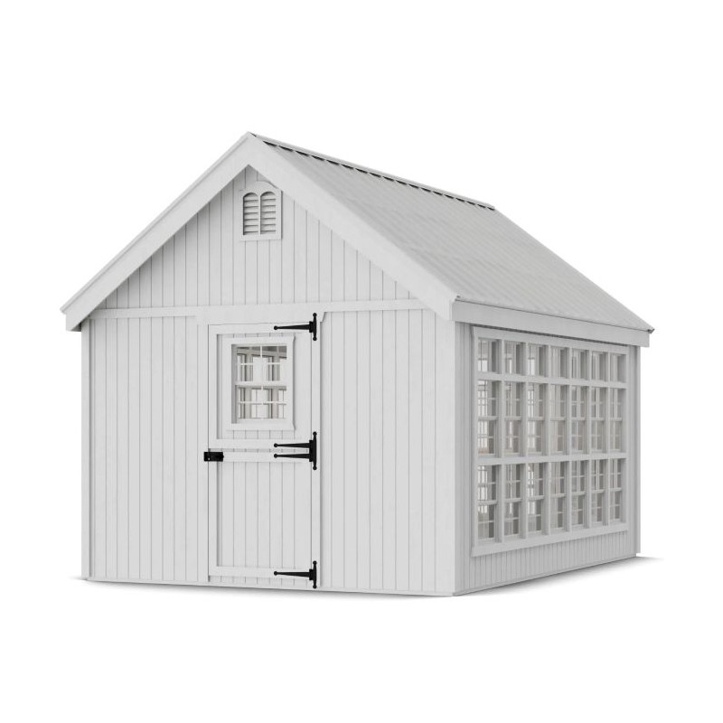 Little Cottage Co. 10x14 Colonial Gable Wood Greenhouse Kit - (10x14 LCG-PNK)