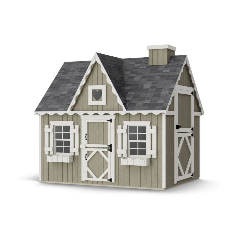 Little Cottage Co. 6x8 Victorian Wood Panelize Playhouse Kit - (6x8 VP-PNK)