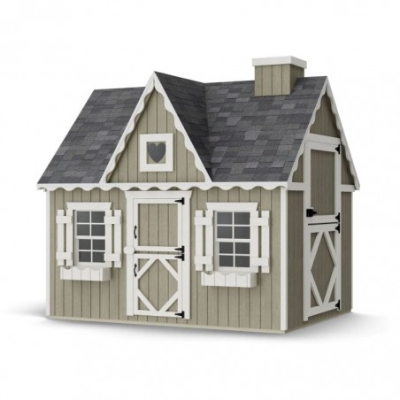 Little Cottage Co. 6x8 Victorian Wood Panelize Playhouse Kit - (6x8 VP-PNK)