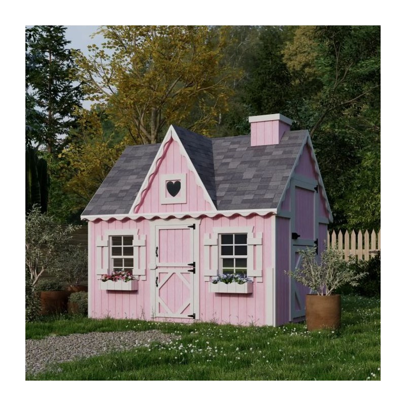 Little Cottage Co. 6x8 Victorian Wood Panelize Playhouse Kit - (6x8 VP-PNK)