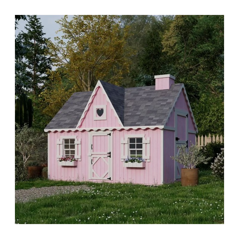 Little Cottage Co. 8x10 Victorian Wood Panelize Playhouse Kit - (8x10 VP-PNK)