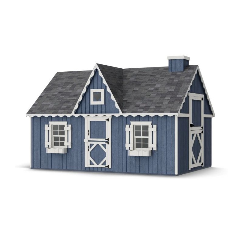 Little Cottage Co. 8x12 Victorian Wood Panelize Playhouse Kit - (8x12 VP-PNK)