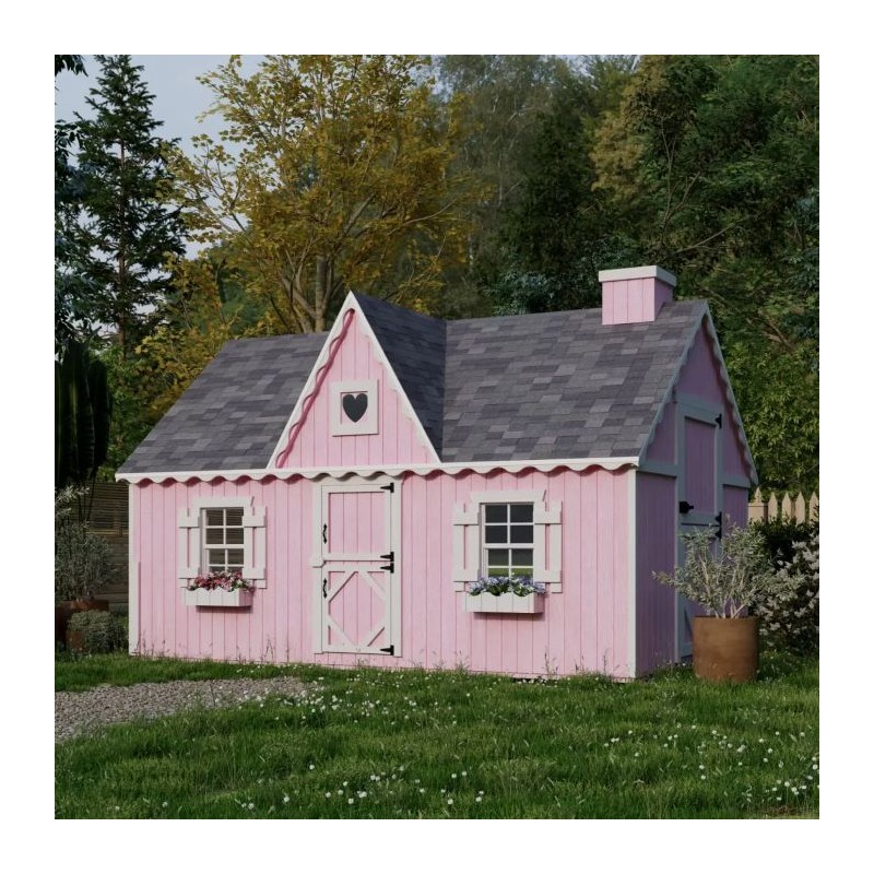 Little Cottage Co. 8x12 Victorian Wood Panelize Playhouse Kit - (8x12 VP-PNK)