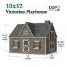 Little Cottage Co. 10x12 Victorian Wood Panelize Playhouse Kit - (10x12 VP-PNK)
