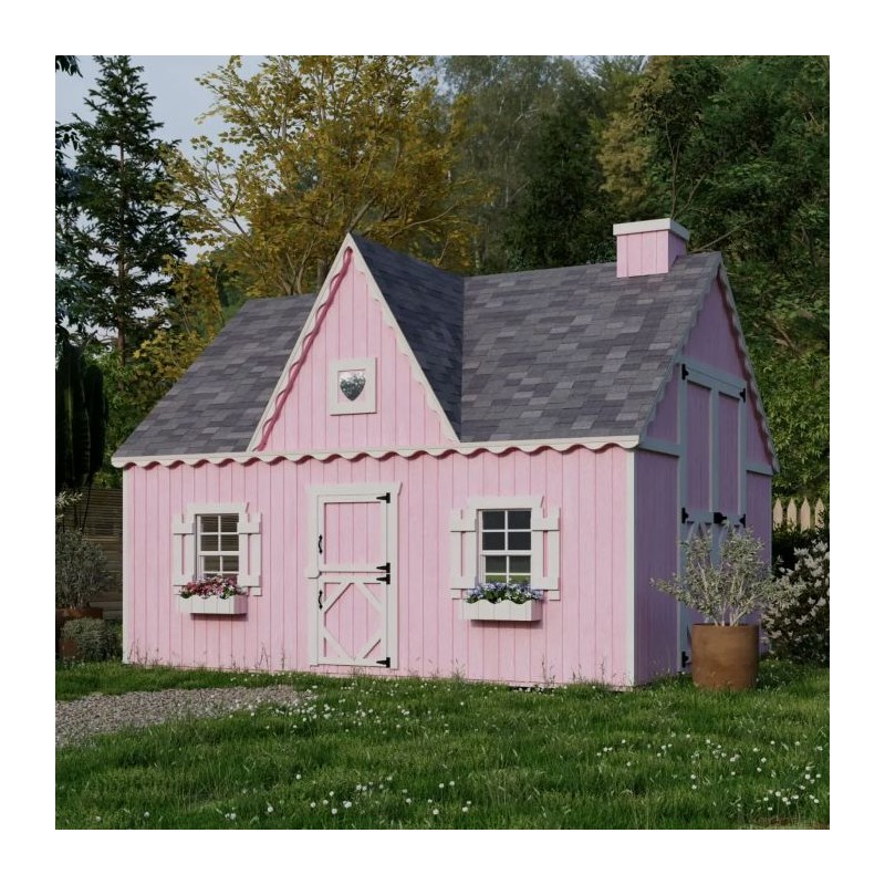 Little Cottage Co. 10x12 Victorian Wood Panelize Playhouse Kit - (10x12 VP-PNK)