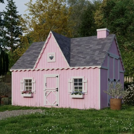 Little Cottage Co. 10x12 Victorian Wood Panelize Playhouse Kit - (10x12 VP-PNK)