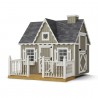 Little Cottage Co. 6x8 Victorian Wood Panelize Playhouse Kit with Deck & Rail - (6x8 VP-PNK-DR)