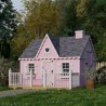 Little Cottage Co. 8x10 Victorian Wood Panelize Playhouse Kit with Loft, Deck & Rail - (8x10 VP-PNK-DR-LFT)