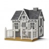 Little Cottage Co. 4x6 Victorian Wood Playhouse Kit with Floor, Deck & Rail - (4x6 VP-PNK-FK-DR)