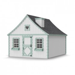 Little Cottage Co. 8x10 Gingerbread Cottage Wood Playhouse Kit - (8x10 GBP-PNK)