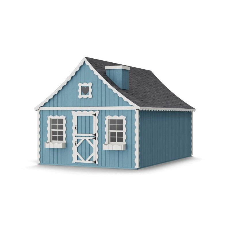 Little Cottage Co. 8x12 Gingerbread Cottage Wood Playhouse Kit - (8x12 GBP-PNK)