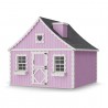 Little Cottage Co. 8x8 Gingerbread Cottage Wood Playhouse Kit with Floor - (8x8 GBP-PNK-FK)