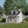 Little Cottage Co. 9x8 Pennfield Cottage Wood Playhouse Kit with Porch - (9x8 PC-PNK)