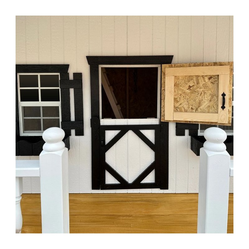 Little Cottage Co. 11x8 Pennfield Cottage Wood Playhouse Kit with Porch - (11x8 PC-PNK)