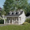 Little Cottage Co. 11x10 Pennfield Cottage Wood Playhouse Kit with Porch - (11x10 PC-PNK)