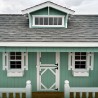 Little Cottage Co. 11x12 Craftsman Wood Playhouse Kit with Porch & Slide - (11x12 CMP-PNK)