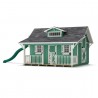 Little Cottage Co. 11x12 Craftsman Wood Playhouse Kit with Porch & Slide - (11x12 CMP-PNK)