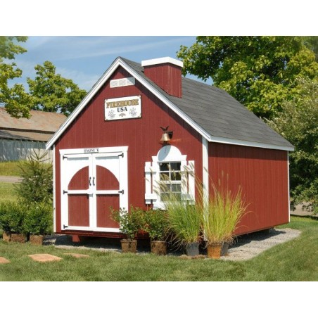 Little Cottage Co. 8x12 Firehouse Wood Playhouse Kit - (8x12 FHP-PNK)