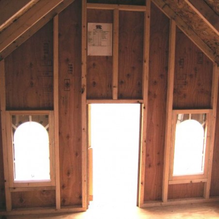 Little Cottage Co. 8x8 Stratford Schoolhouse Wood Playhouse Kit - (8x8 SSH-PNK)