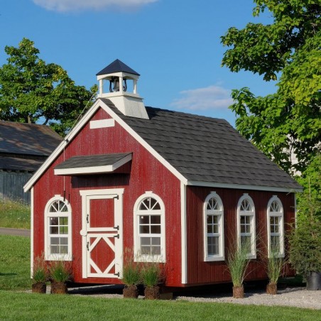 Little Cottage Co. 8x8 Stratford Schoolhouse Wood Playhouse Kit - (8x8 SSH-PNK)