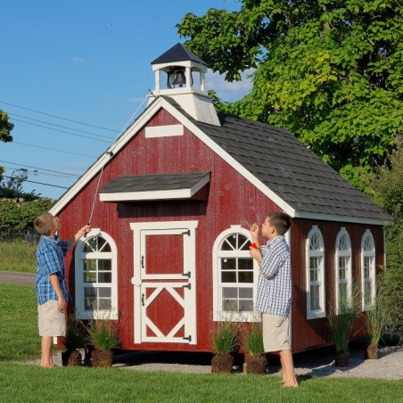 Little Cottage Co. 8x10 Stratford Schoolhouse Wood Playhouse Kit - (8x10 SSH-PNK)