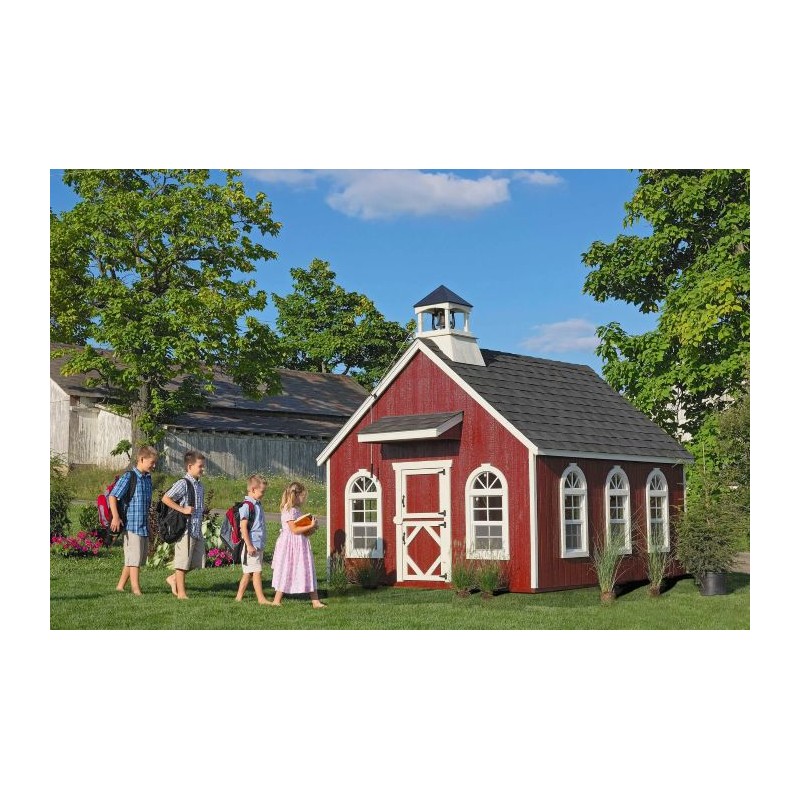 Little Cottage Co. 8x12 Stratford Schoolhouse Wood Playhouse Kit - (8x12 SSH-PNK)