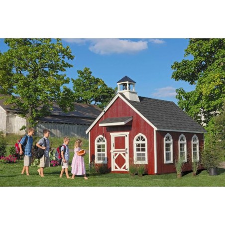 Little Cottage Co. 8x12 Stratford Schoolhouse Wood Playhouse Kit - (8x12 SSH-PNK)