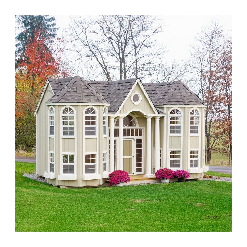 Little Cottage Co. 10x16 Grand Portico Large Mansion Wood Playhouse Kit - (10x16 GPM-PNK)