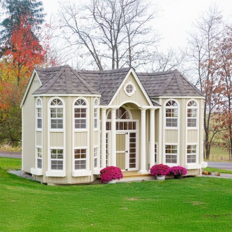 Little Cottage Co. 10x16 Grand Portico Large Mansion Wood Playhouse Kit - (10x16 GPM-PNK)