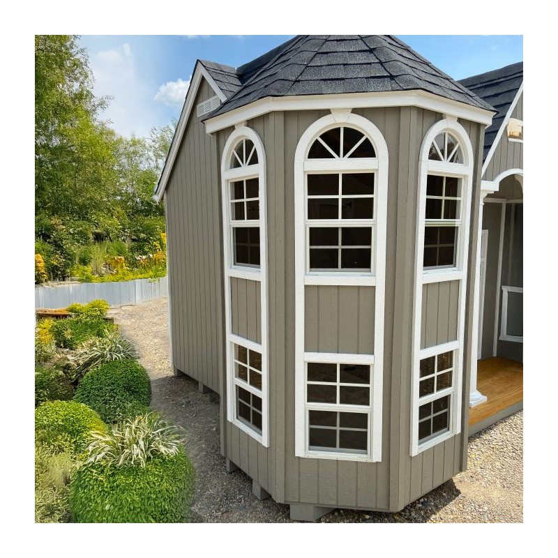 Little Cottage Co. 10x16 Grand Portico Large Mansion Wood Playhouse Kit - (10x16 GPM-PNK)