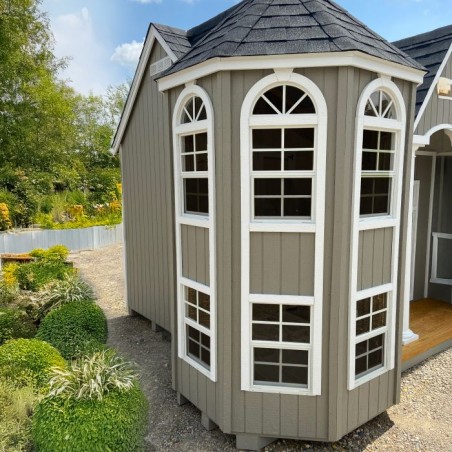 Little Cottage Co. 10x16 Grand Portico Large Mansion Wood Playhouse Kit - (10x16 GPM-PNK)