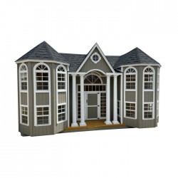 Little Cottage Co. 10x16 Grand Portico Large Mansion Wood Playhouse Kit - (10x16 GPM-PNK)