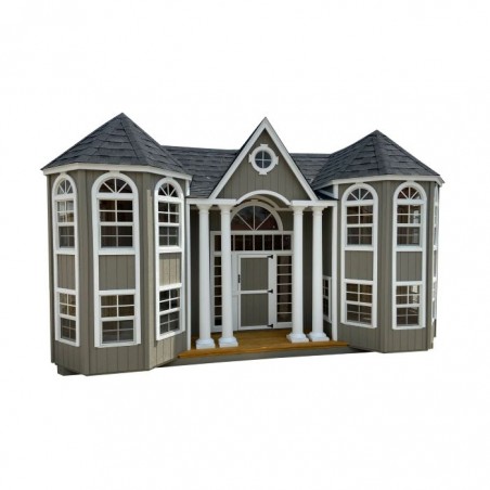 Little Cottage Co. 10x16 Grand Portico Large Mansion Wood Playhouse Kit - (10x16 GPM-PNK)