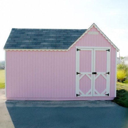 Little Cottage Co. 8x16 Sara's Victorian Large Mansion Wood Playhouse Kit - (8x16 SVM-PNK)
