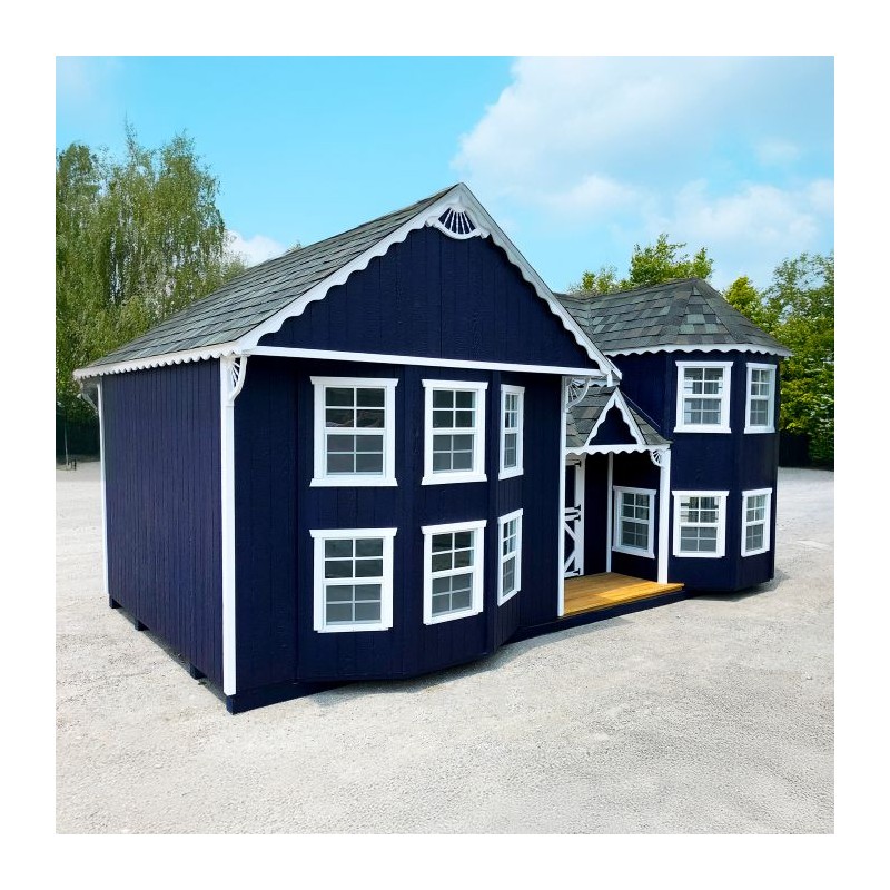Little Cottage Co. 10x18 Sara's Victorian Large Mansion Wood Playhouse Kit - (10x18 SVM-PNK)