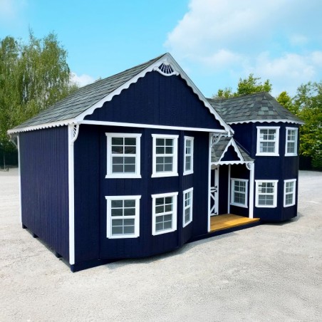 Little Cottage Co. 10x18 Sara's Victorian Large Mansion Wood Playhouse Kit - (10x18 SVM-PNK)