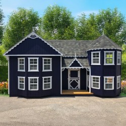 Little Cottage Co. 10x18 Sara's Victorian Large Mansion Wood Playhouse Kit - (10x18 SVM-PNK)