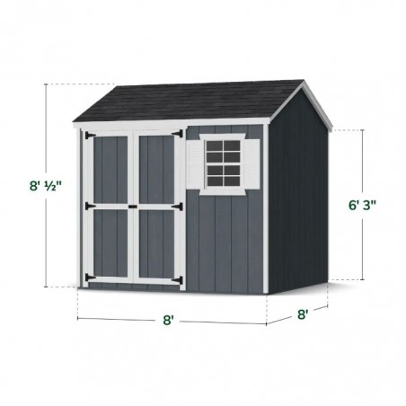 Little Cottage Co. 8x8 Value Workshop Wood Storage Shed Kit - (8x8 VWS-PC)