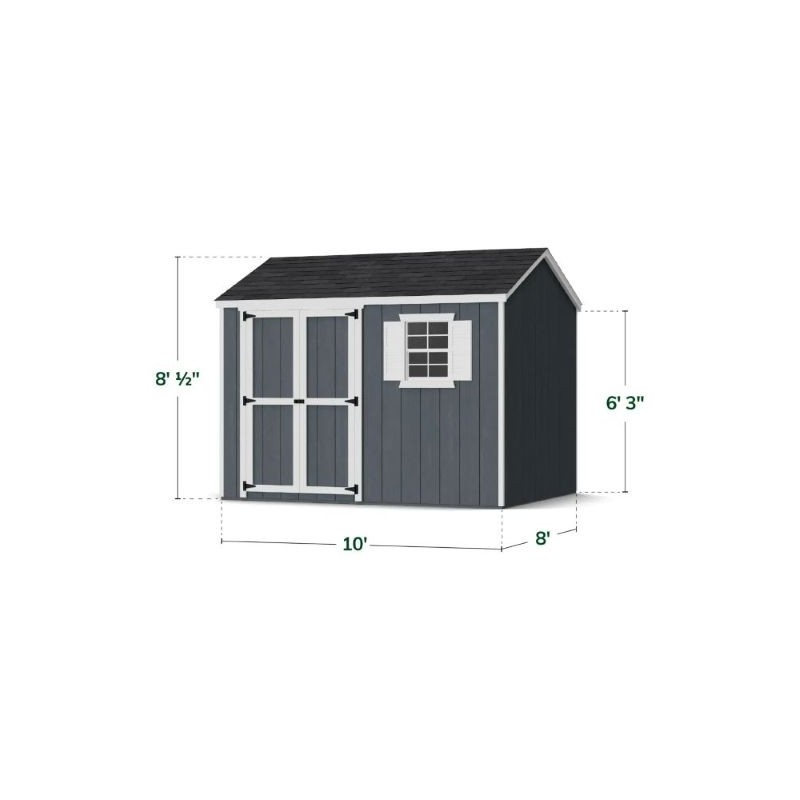 Little Cottage Co. 8x10 Value Workshop Wood Storage Shed Kit - (8x10 VWS-PC)