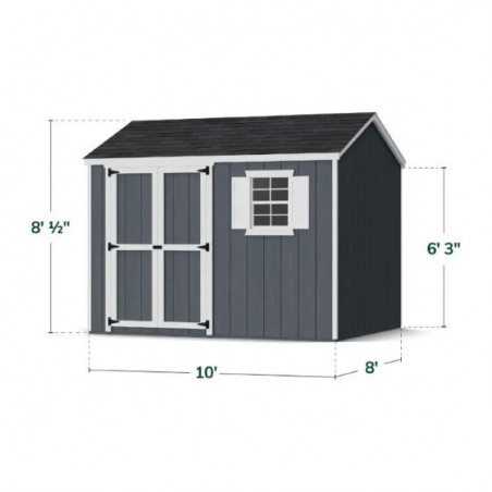 Little Cottage Co. 8x10 Value Workshop Wood Storage Shed Kit - (8x10 VWS-PC)