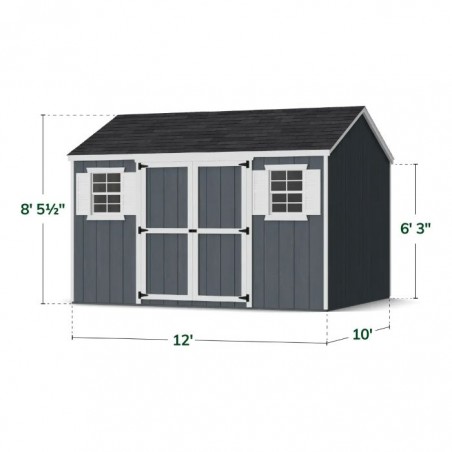 Little Cottage Co. 10x12 Value Workshop Wood Storage Shed Kit - (10x12 VWS-PC)