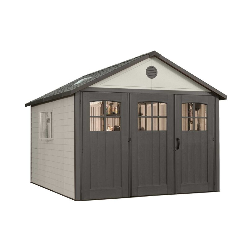 Lifetime 11x13 Plastic Storage Shed w/ 9ft Wide Doors (60187-0125)