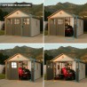 Lifetime 11x13 Plastic Storage Shed w/ 9ft Wide Doors (60187-0125)