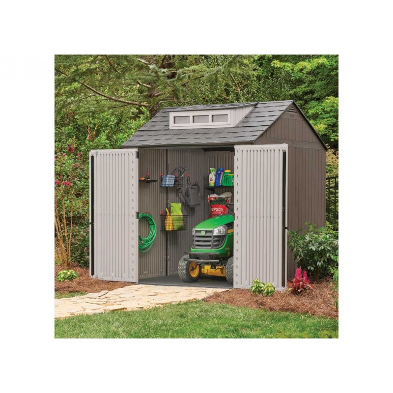 Rubbermaid 7x7 Resin Storage Shed Kit - Brown (2119053)