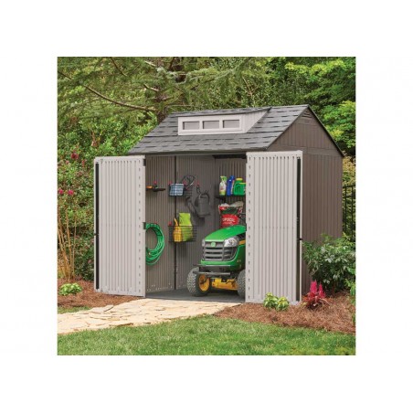 Rubbermaid 7x7 Resin Storage Shed Kit - Brown (2119053)