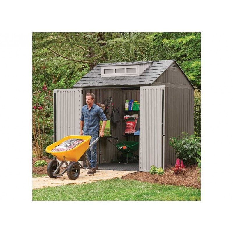 Rubbermaid 7x7 Resin Storage Shed Kit - Brown (2119053)