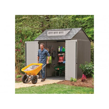 Rubbermaid 7x7 Resin Storage Shed Kit - Brown (2119053)