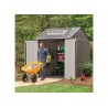 Rubbermaid 7x7 Resin Storage Shed Kit - Brown (2119053)