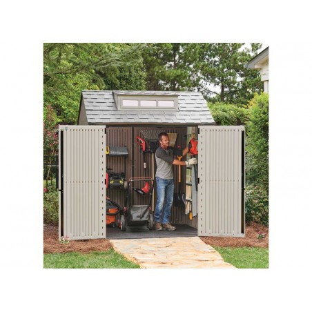 Rubbermaid 7x7 Resin Storage Shed Kit - Brown (2119053)